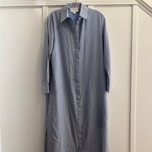 Pomander Place Blue Striped Maxi Dress